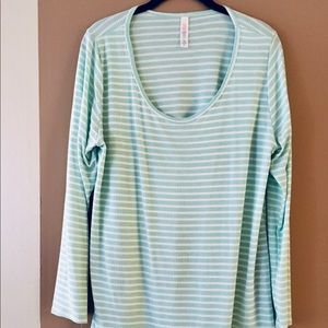 SALE! Lularoe Lynnae mint green with white stripes